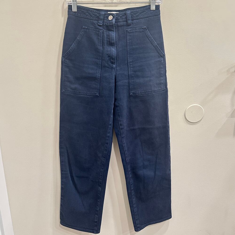 Aritzia Wilfred Free Navy Twill Modern‎ Utility Carpenter Pant Workwear Casual 2